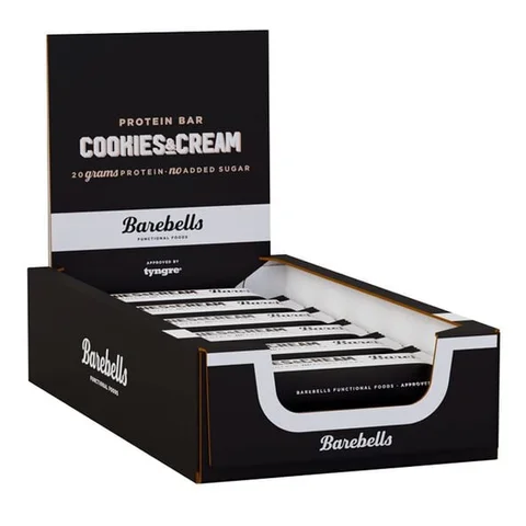 Barebells Protein Bar Cookies & Cream, 12 × 55 g