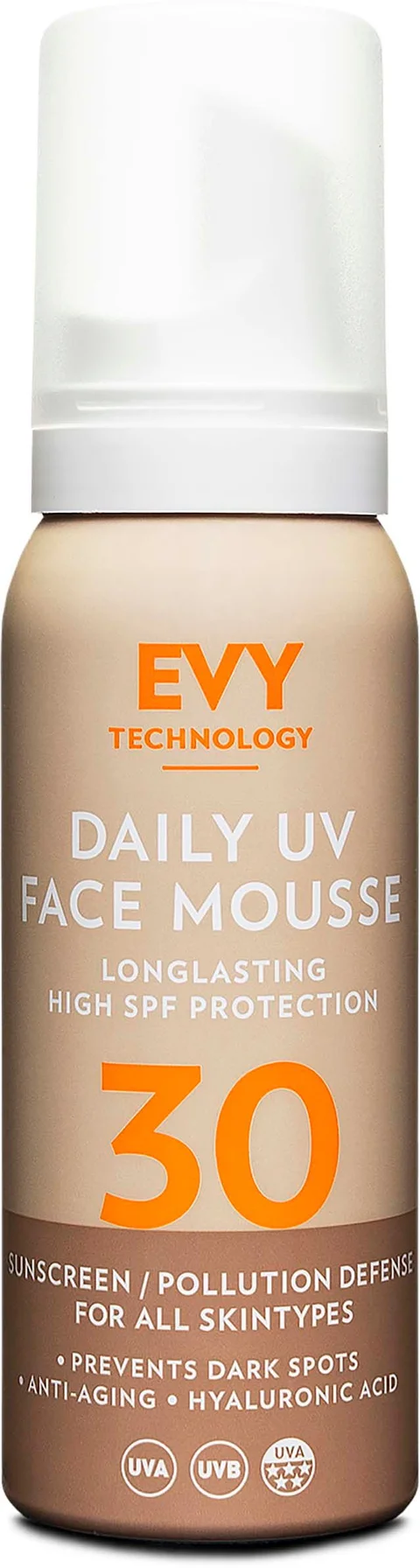 EVY Daily UV Face Mousse SPF30, 75 ml