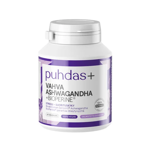 Puhdas+ Ashwagandha + Bioperine 150 mg